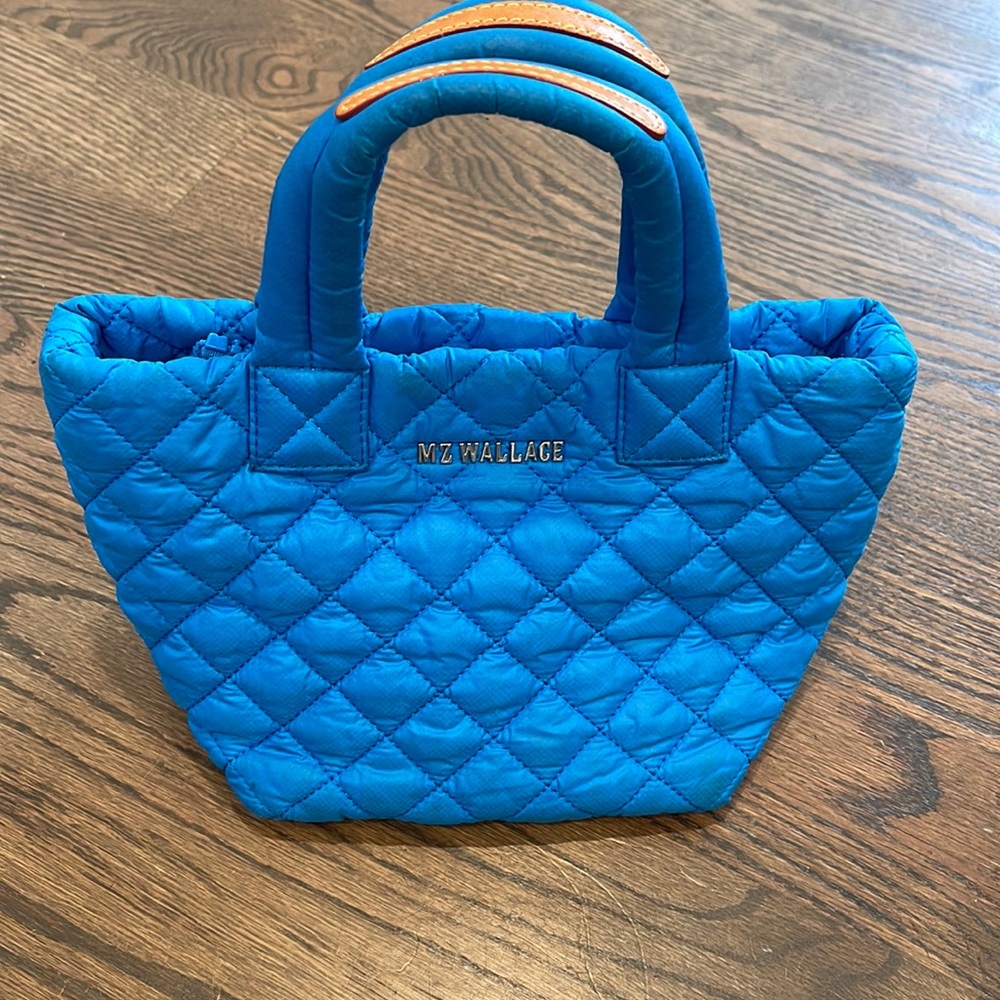 MZ Wallace Blue Quilted Tote